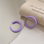 Trendy Candy Color Simple Earrings for Women