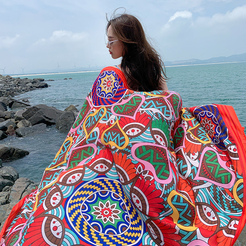 Women's Ethnic-Style Thin Oversized Scarf/Shawl