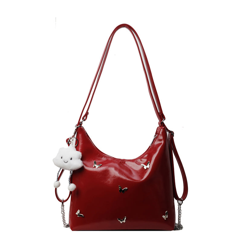 Women's Large Designer Leather Crossbody Shoulder Bag