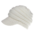 Women's Ponytail Beanie – Soft Knitted Autumn/Winter Skull Cap