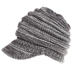 Women's Ponytail Beanie – Soft Knitted Autumn/Winter Skull Cap