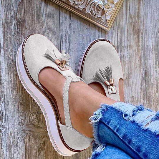 Women's Tassel Flat Sandals – Spring/Summer