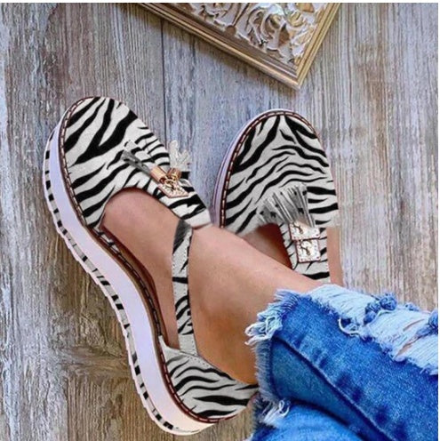 Women's Tassel Flat Sandals – Spring/Summer