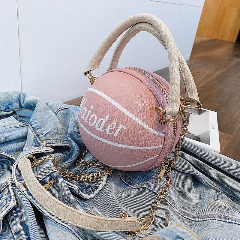 Women's Basketball-Shaped Chain Shoulder Crossbody Bag