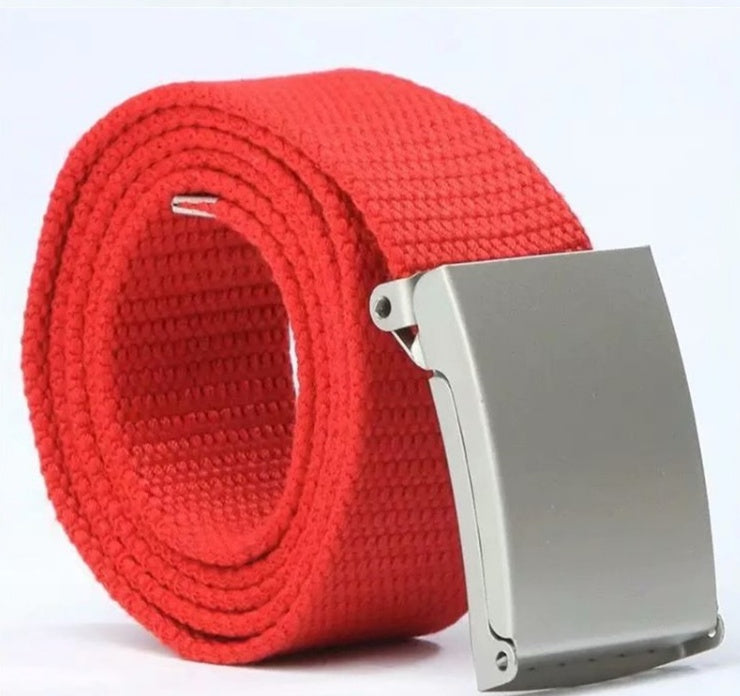 Unisex Candy-Colored Fashion Canvas Belt