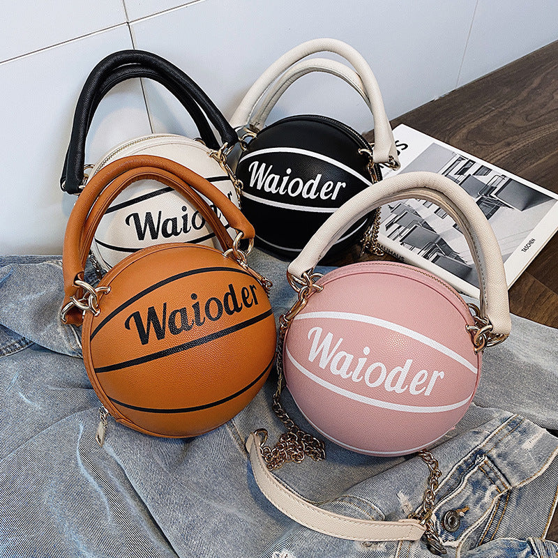 Women's Basketball-Shaped Chain Shoulder Crossbody Bag