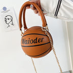 Women's Basketball-Shaped Chain Shoulder Crossbody Bag