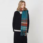 Classic European & American Plaid Cashmere-Feel Scarf