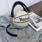 Women's Basketball-Shaped Chain Shoulder Crossbody Bag