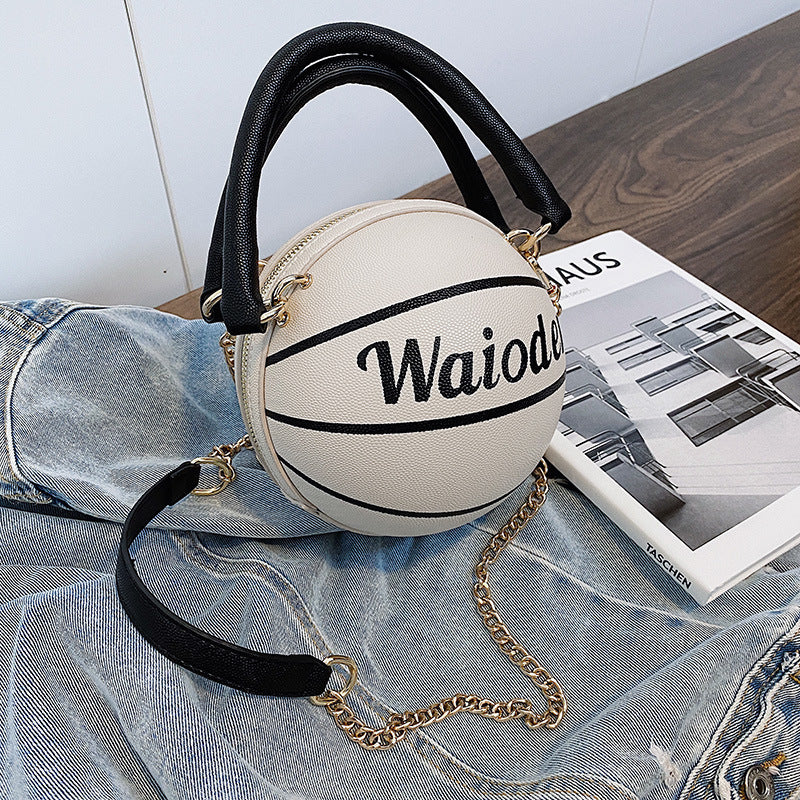 Women's Basketball-Shaped Chain Shoulder Crossbody Bag