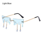 Women's Fashion Butterfly Rimless Sunglasses