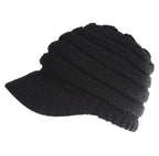 Women's Ponytail Beanie – Soft Knitted Autumn/Winter Skull Cap