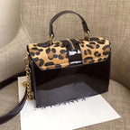 Leopard Print Chain Shoulder Crossbody Bag