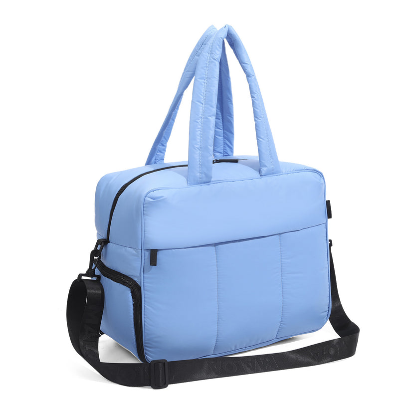 Women's Winter Down Travel Duffle Bag with Shoe Compartment