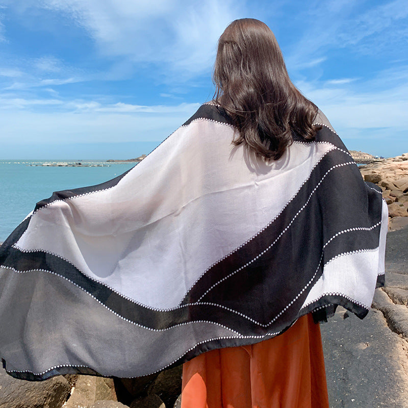 Women's Ethnic-Style Thin Oversized Scarf/Shawl