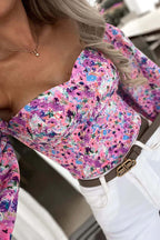 Women's Boho Print Short Sleeve Top