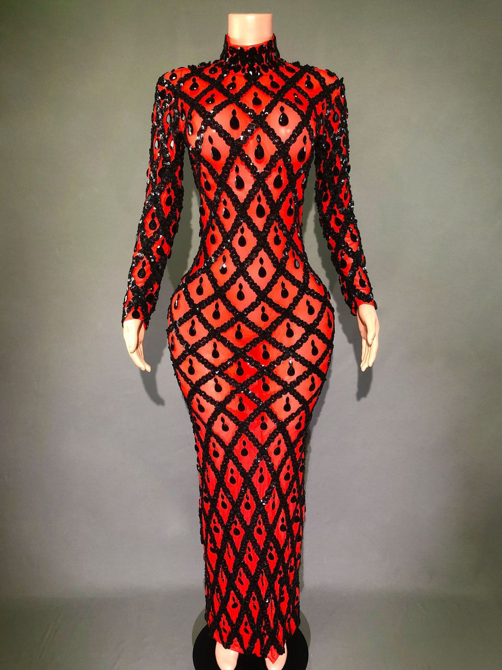 Shiny Rhinestone Women's Evening Party Formal Dress