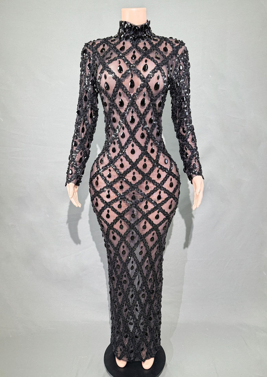 Shiny Rhinestone Women's Evening Party Formal Dress