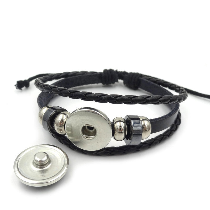 Sacred Geometry Sri Yantra Leather Bracelets Unisex