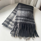 Classic European & American Plaid Cashmere-Feel Scarf