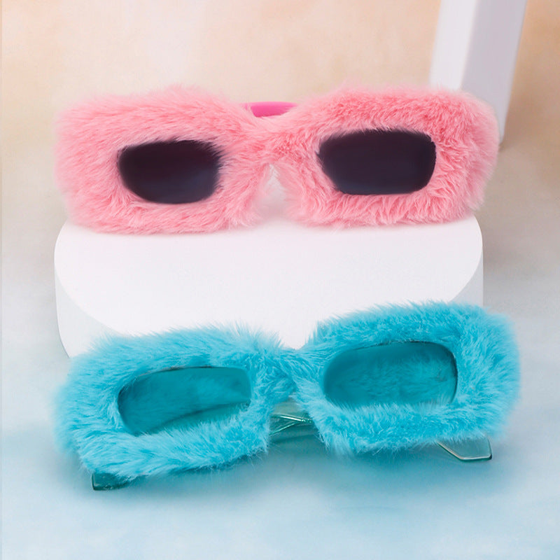 Women's Plush Square Winter Sunglasses