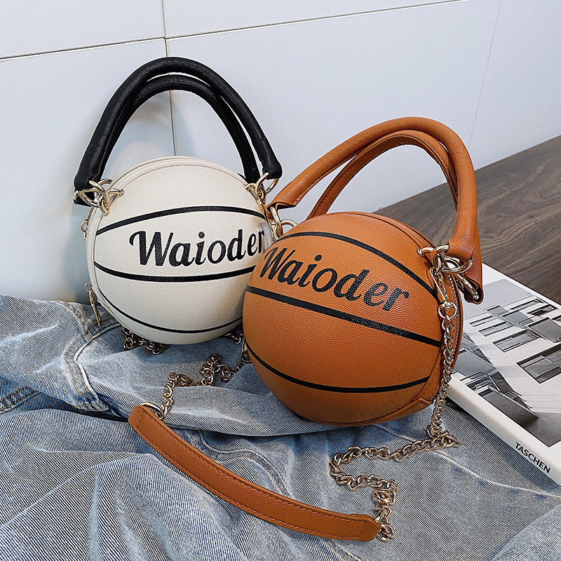 Women's Basketball-Shaped Chain Shoulder Crossbody Bag