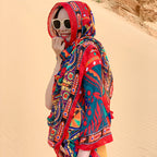 Women's Ethnic-Style Thin Oversized Scarf/Shawl