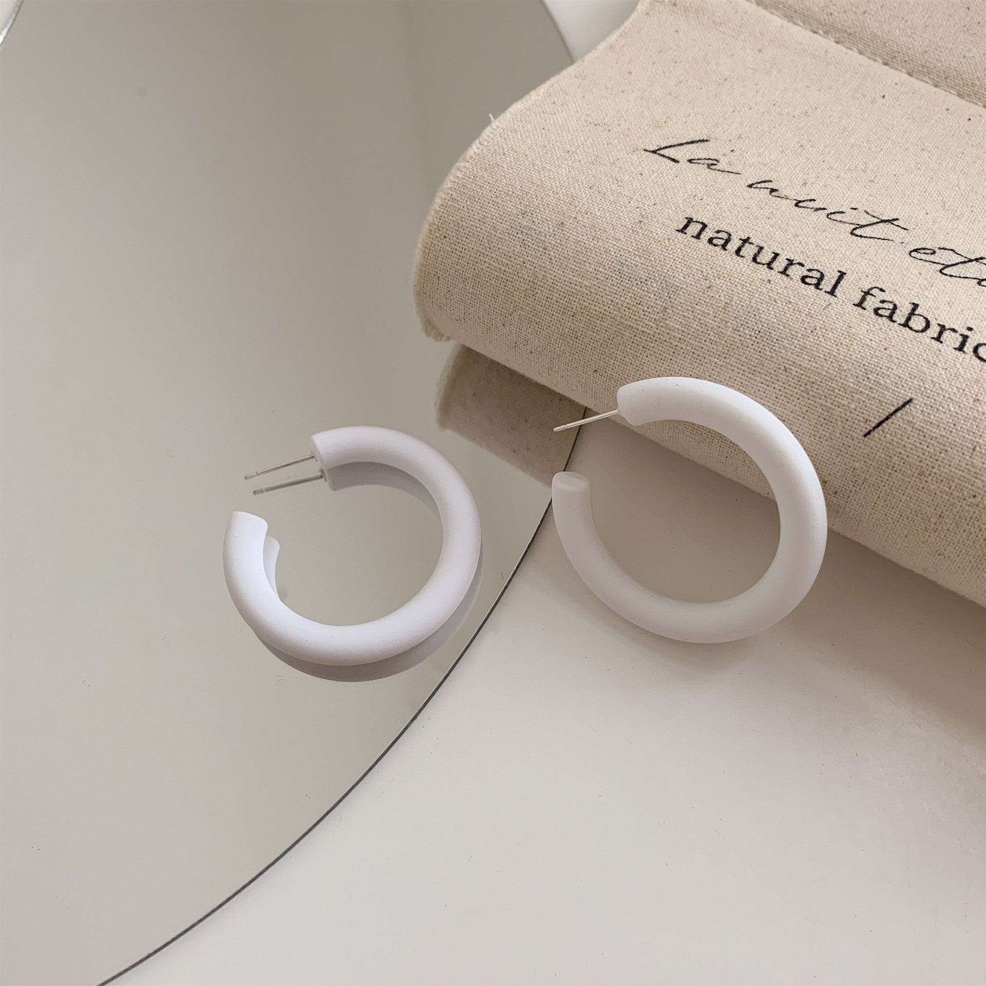 Trendy Candy Color Simple Earrings for Women