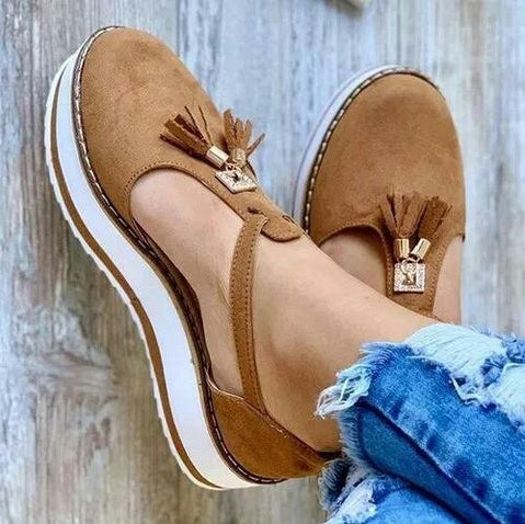 Women's Tassel Flat Sandals – Spring/Summer