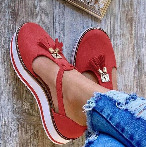 Women's Tassel Flat Sandals – Spring/Summer