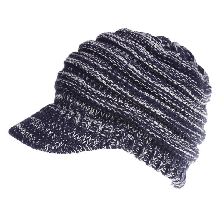 Women's Ponytail Beanie – Soft Knitted Autumn/Winter Skull Cap