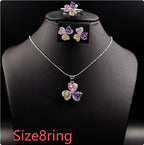 Clover Zircon Jewelry Set for Women