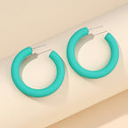 Trendy Candy Color Simple Earrings for Women