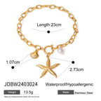 Stainless Steel Starfish Beach Bracelet for Women