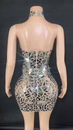 Sequin Gauze Party Evening Dress