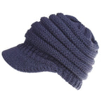 Women's Ponytail Beanie – Soft Knitted Autumn/Winter Skull Cap