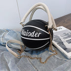Women's Basketball-Shaped Chain Shoulder Crossbody Bag