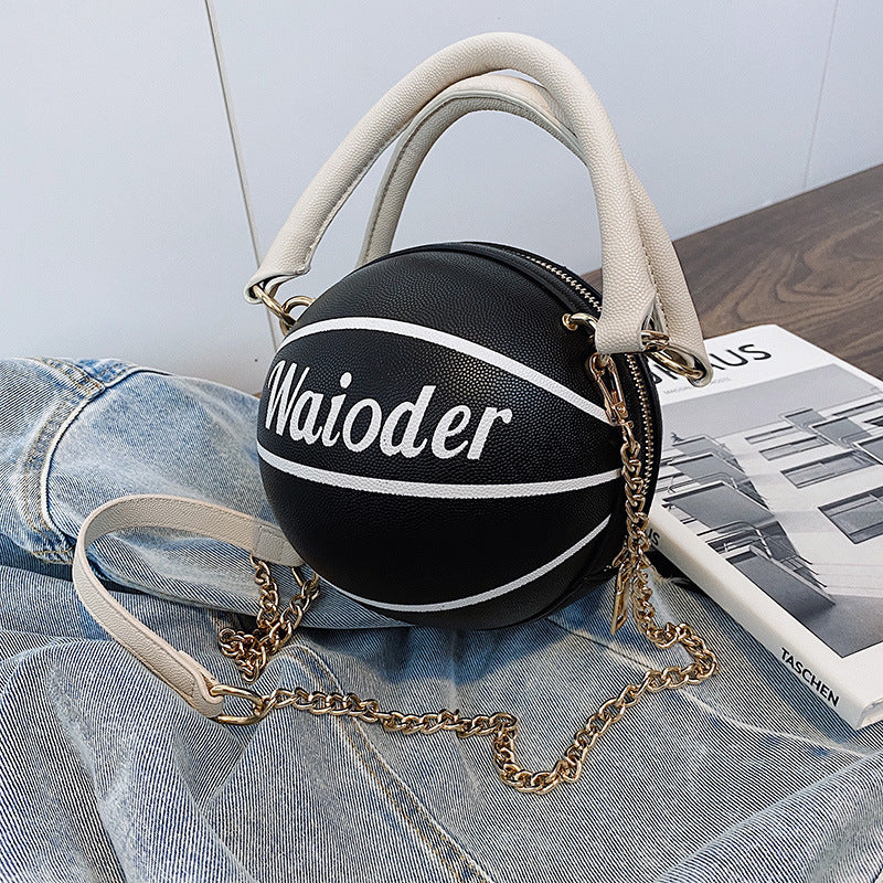 Women's Basketball-Shaped Chain Shoulder Crossbody Bag
