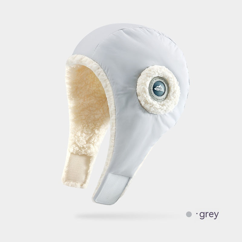 Women's Down Plush Winter Hat – Windproof, Waterproof, Ear-Protective, Warm Cycling Cap