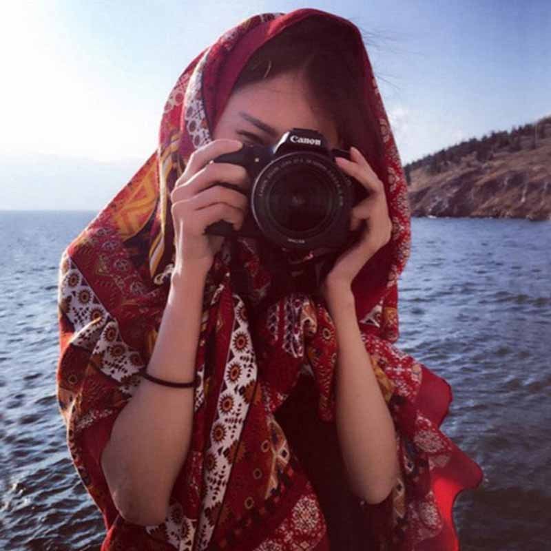 Women's Ethnic-Style Thin Oversized Scarf/Shawl