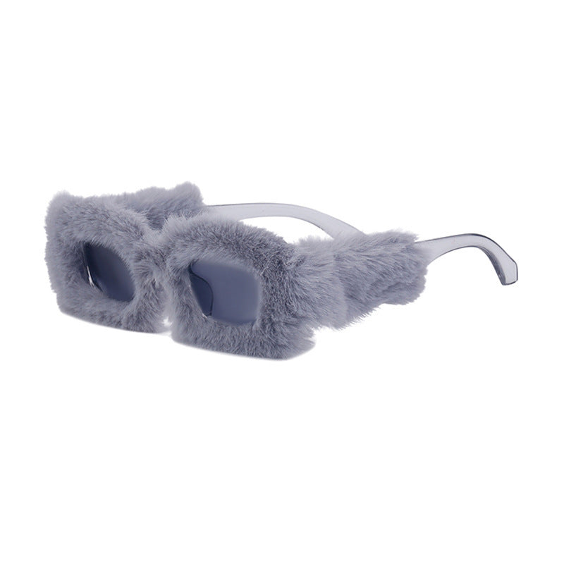 Women's Plush Square Winter Sunglasses