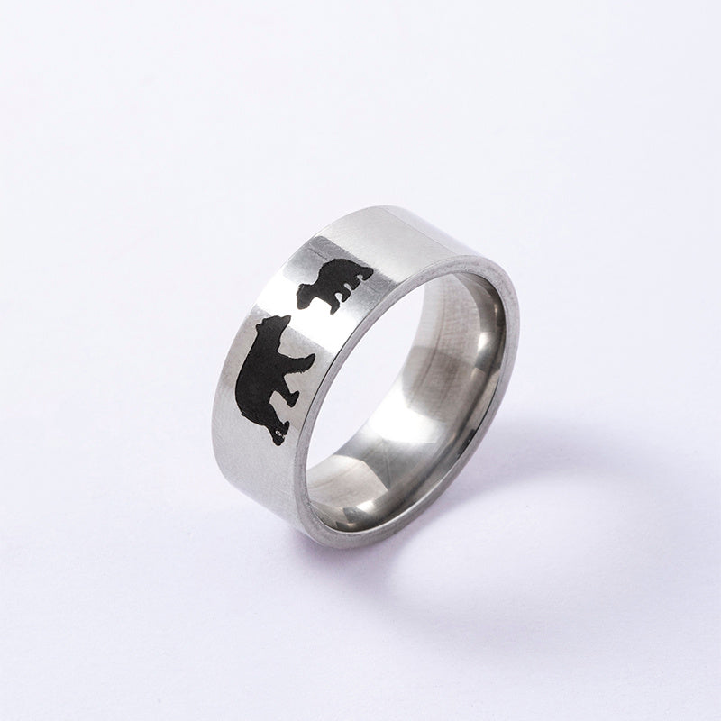 Cute Mama Bear And Baby Rings For Women
