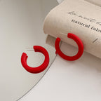 Trendy Candy Color Simple Earrings for Women
