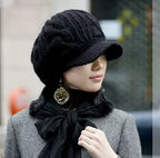 Warm Wool Knitted Fleece Hat