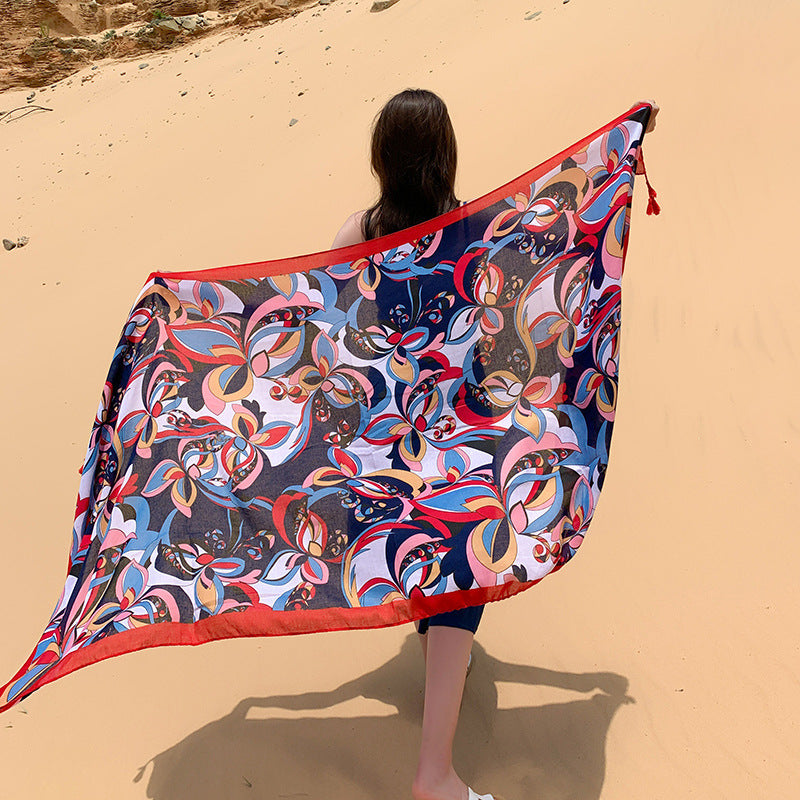 Women's Ethnic-Style Thin Oversized Scarf/Shawl