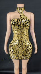 Sequin Gauze Party Evening Dress