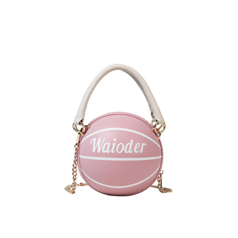 Women's Basketball-Shaped Chain Shoulder Crossbody Bag