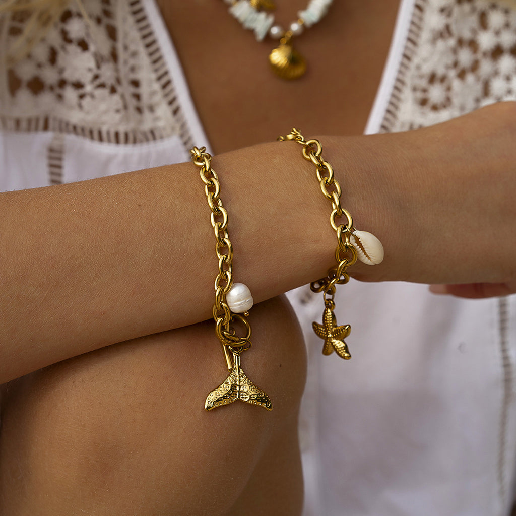 Stainless Steel Starfish Beach Bracelet for Women
