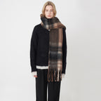 Classic European & American Plaid Cashmere-Feel Scarf