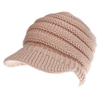 Women's Ponytail Beanie – Soft Knitted Autumn/Winter Skull Cap